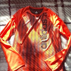 Addidas neon orange goalkeeper training shirt